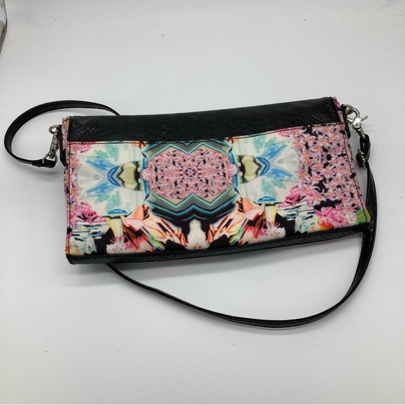 Cosmopolitan black tropical clutch bag - Picture 5 of 8